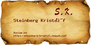 Steinberg Kristóf névjegykártya